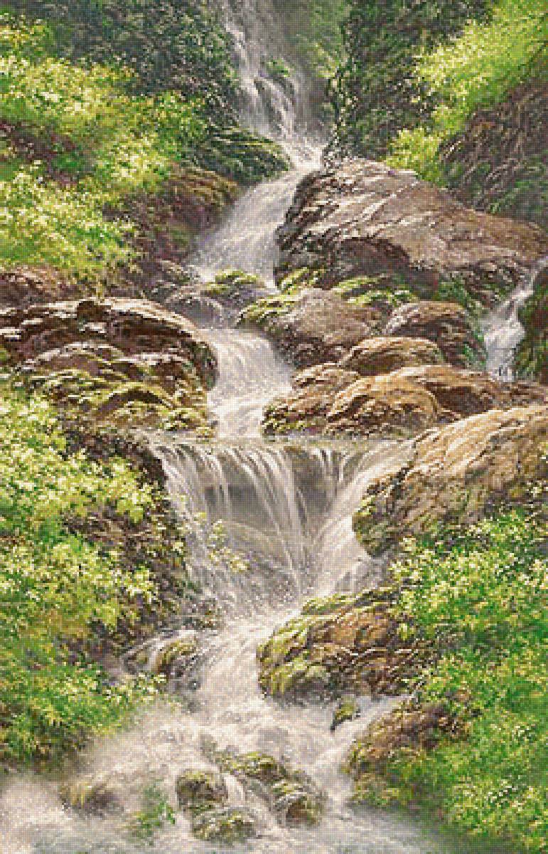 ВОДОПАД - водопад, пейзаж, вода - предпросмотр