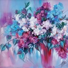 Схема вышивки «букет размытый»