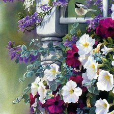 Схема вышивки «цветущий сад»