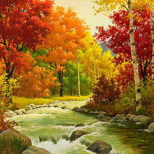 Схема вышивки «Золотая осень»