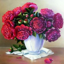 Схема вышивки «Ваза с цветами»