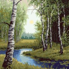 Схема вышивки «березка»