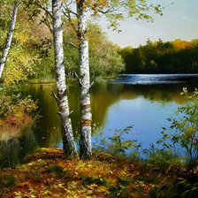 Схема вышивки «озеро»