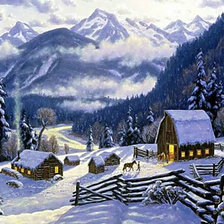 Схема вышивки «По картине Рэнди ван Бика»