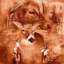 Схема вышивки «олени»