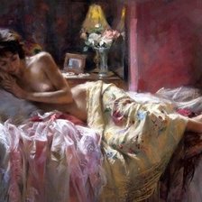 Схема вышивки «В постеле»