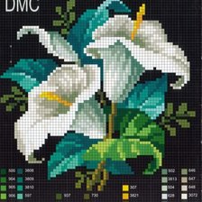 Схема вышивки «Каллы»