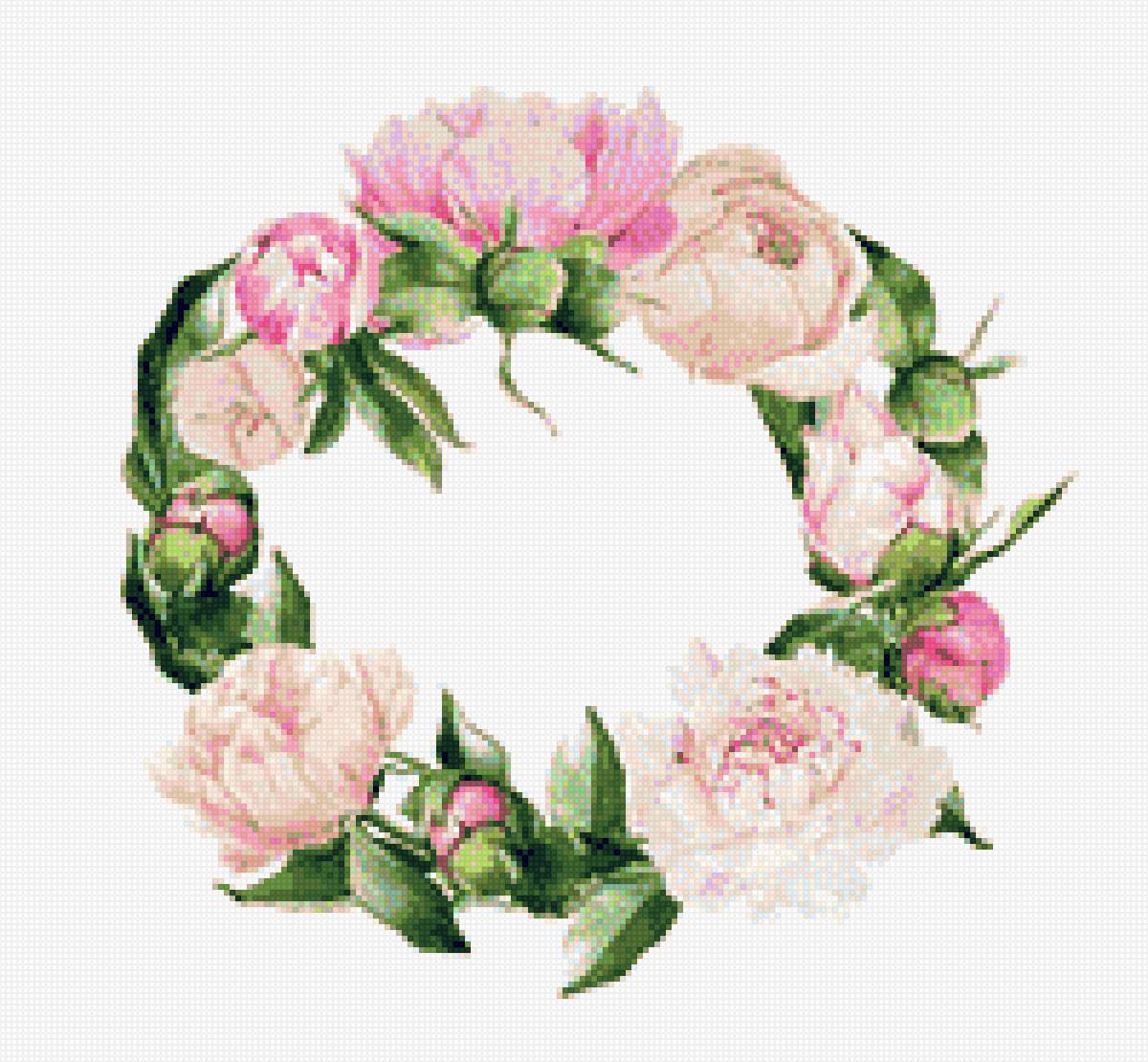 венок пионы - венок, пионы - предпросмотр