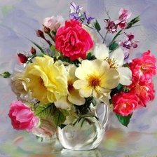 Схема вышивки «БУКЕТ ЦВЕТОВ»