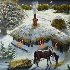 Схема вышивки «зимняя ночь»