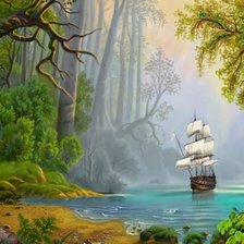 Схема вышивки «Райское место»