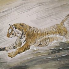 Схема вышивки «По картине художника Любви Лесохиной. Охотник.»