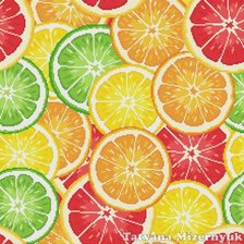 Схема вышивки «Подушка Цитрус»