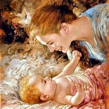 Схема вышивки «мать»