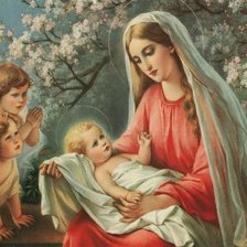 Схема вышивки «Мадонна с младенцем2»