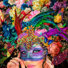 Схема вышивки «The mascheraris muse(Муза Карнавала)»