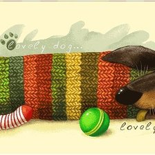 Схема вышивки «Милашка такса»