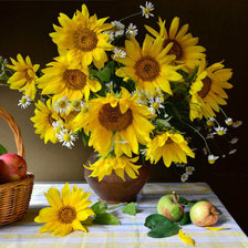 Схема вышивки «подсолнухи»