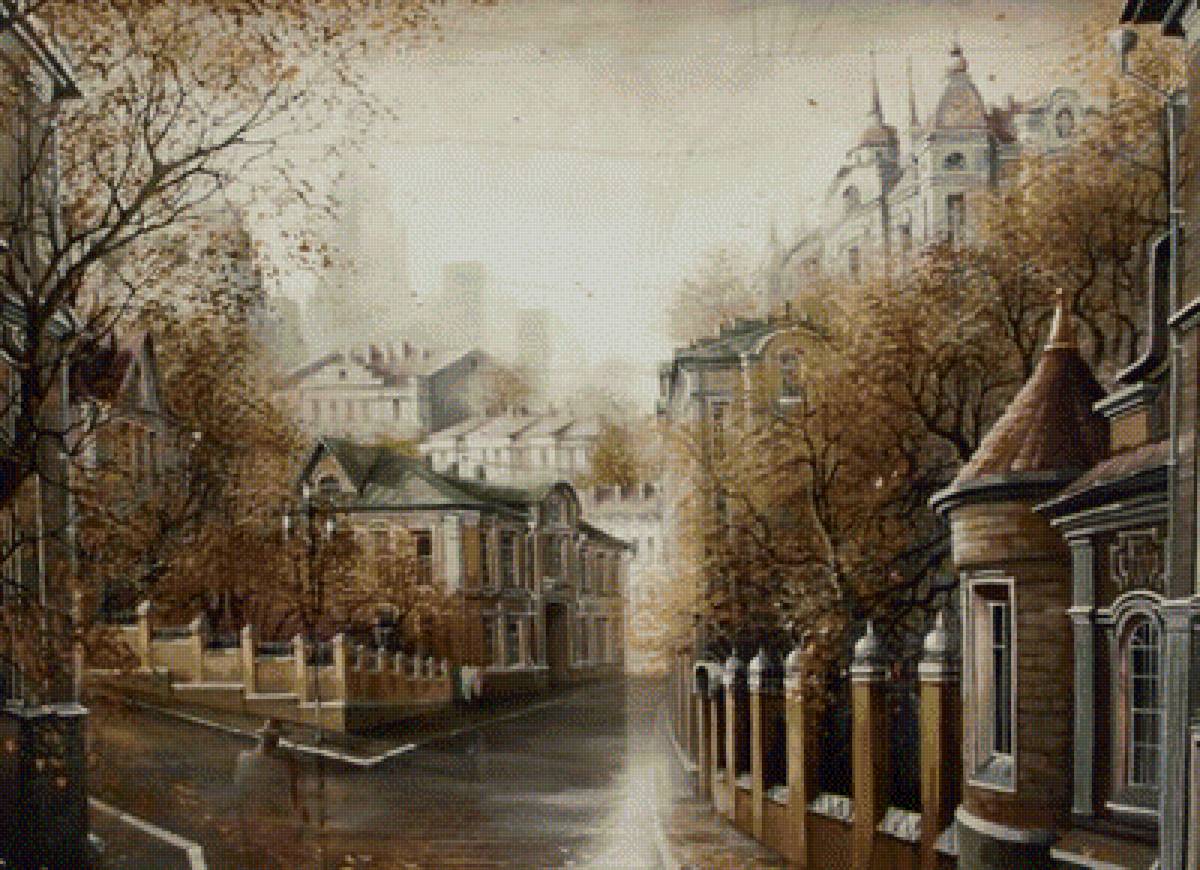 осенние улочки - город, пейзаж, улочки - предпросмотр