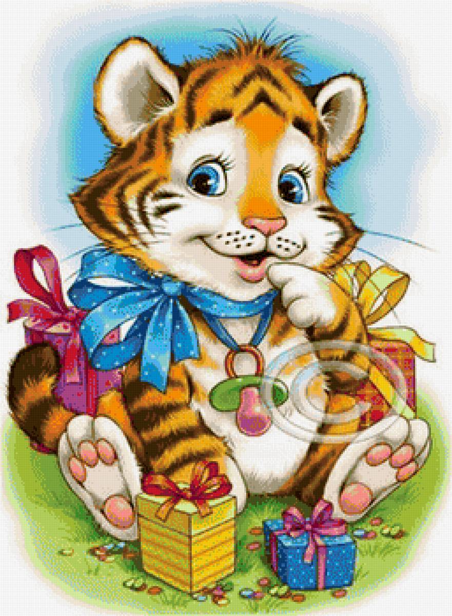 тигренок - мультики, игрушки. животные - предпросмотр