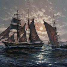 Схема вышивки «Korabli»