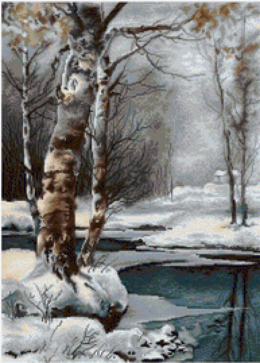 зимние березы - зима, березы - предпросмотр