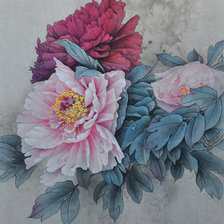 Схема вышивки «пион»