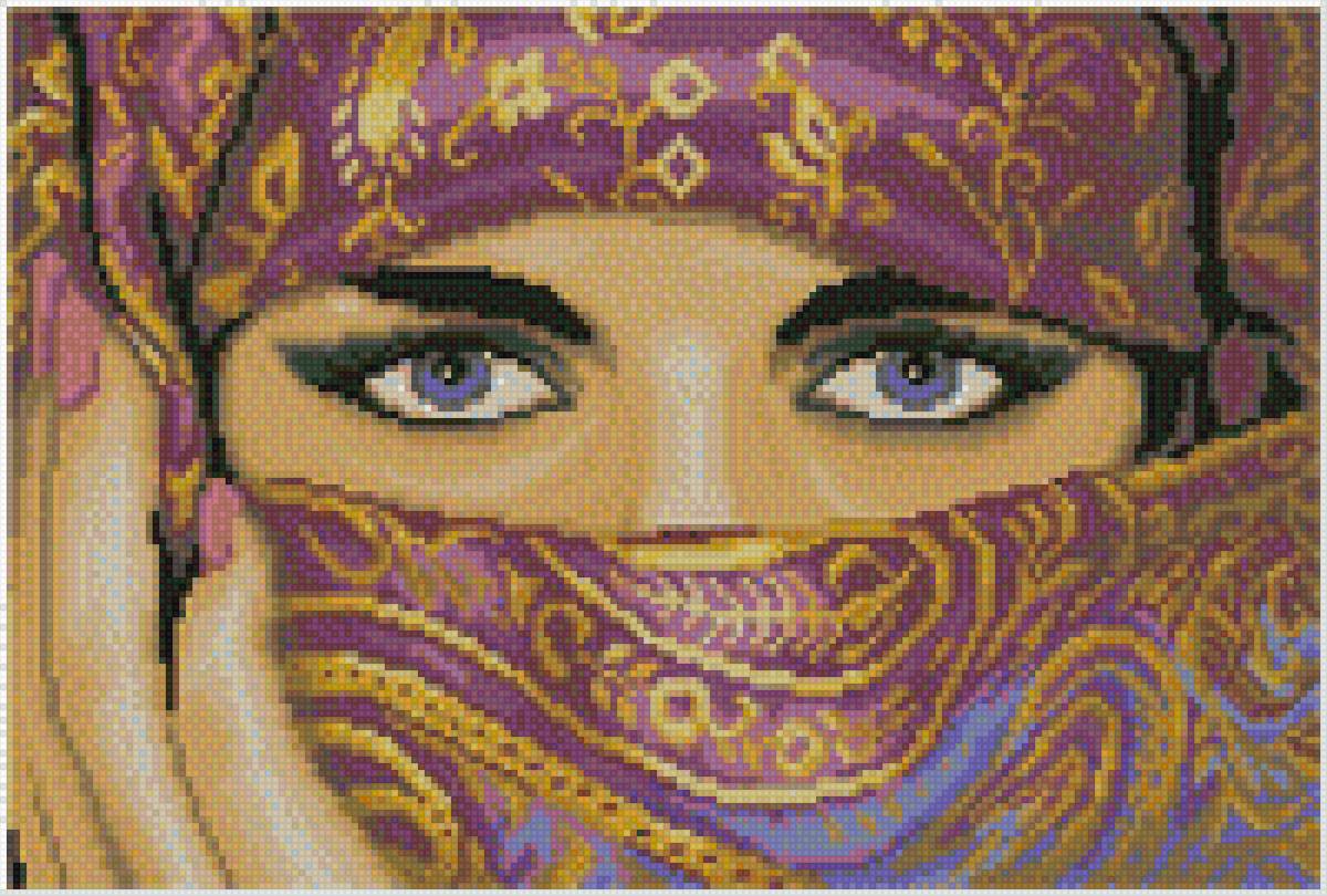 мусульманка в мулине - предпросмотр