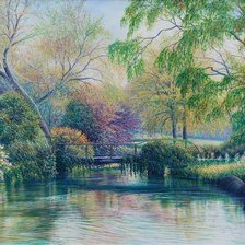 Схема вышивки «Художник дэвид хоуэлл. Пейзаж.»