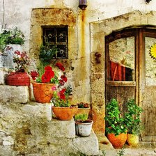 Схема вышивки «дворик»