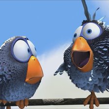 Схема вышивки «Птички пиксар»