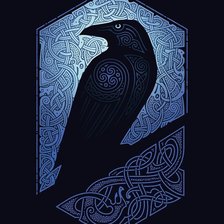 Схема вышивки «ворон1»