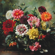 Схема вышивки «георгины»