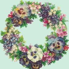 Схема вышивки «Věnec s maceškami»