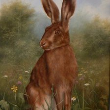 Схема вышивки «заяц»