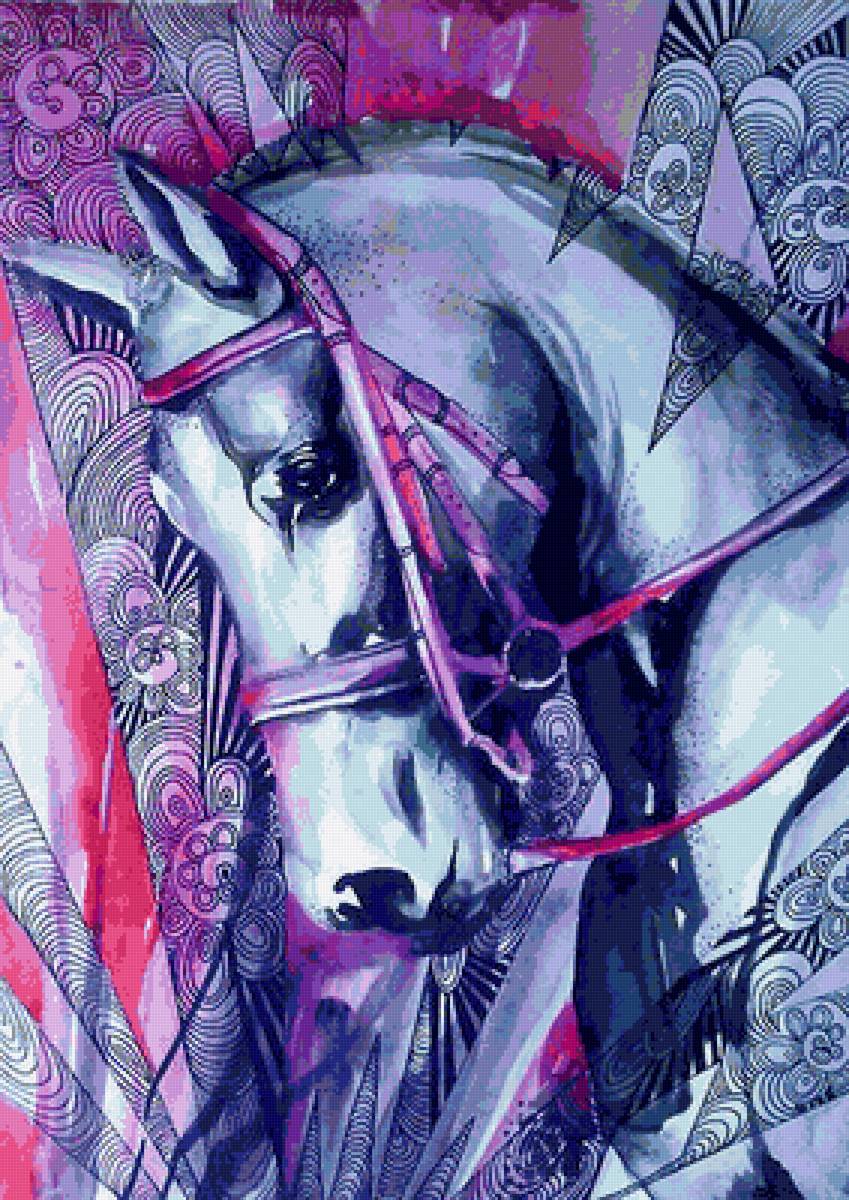 Конь - вышивка - предпросмотр