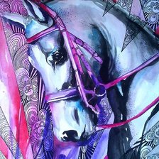 Схема вышивки «Конь»