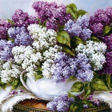 Схема вышивки «Сирень»