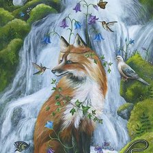 Схема вышивки «лиса»