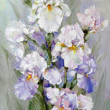 Схема вышивки «белые ирисы»