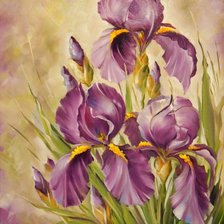 Схема вышивки «3 ириса»