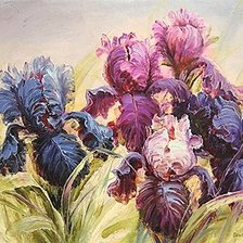 Схема вышивки «ирисы»