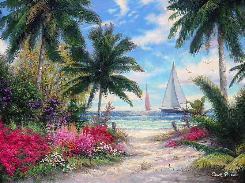 море и пальмы - оригинал