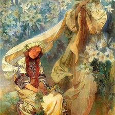 Схема вышивки «Альфонс Муха»