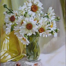 Схема вышивки «ромашки»