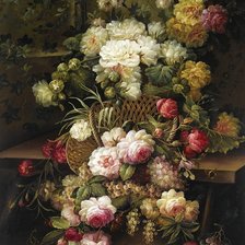 Схема вышивки «пионы»