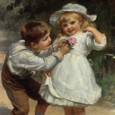 Схема вышивки «дети с розой»