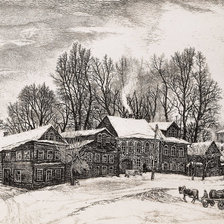 Схема вышивки «старый город»