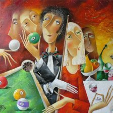 Схема вышивки «бильярд абстракция»