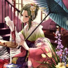 Схема вышивки «Гейша»